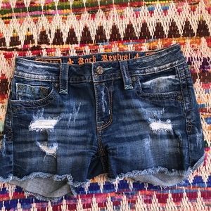 Distressed Denim Shorts